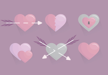 Vector Valetine's Day Hearts - бесплатный vector #417833